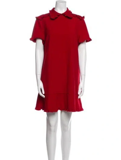 Pre-owned Red Valentino Mini Dress In Red