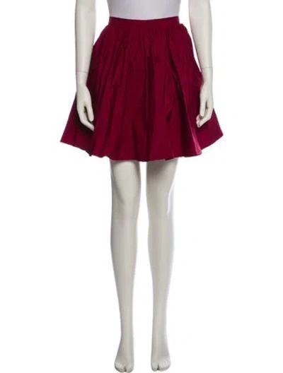 Pre-owned Red Valentino Mini Skirt In Burgundy