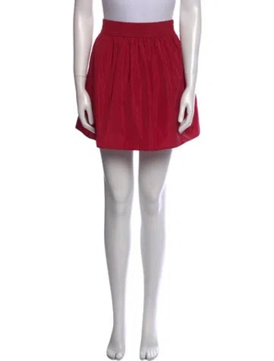 Pre-owned Red Valentino Mini Skirt W/ Tags In Burgundy
