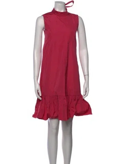 Pre-owned Red Valentino Mock Neck Knee-length Dress In Pink