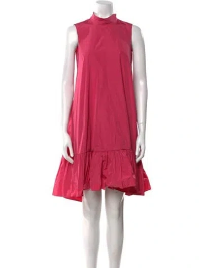 Pre-owned Red Valentino Mock Neck Knee-length Dress W/ Tags In Pink