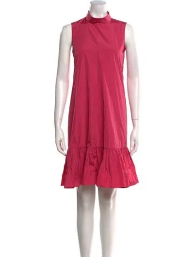 Pre-owned Red Valentino Mock Neck Knee-length Dress W/ Tags In Pink