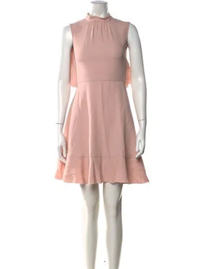 Pre-owned Red Valentino Mock Neck Mini Dress In Pink