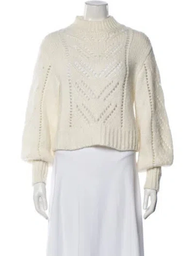 Pre-owned Red Valentino Mock Neck Sweater In Neutral