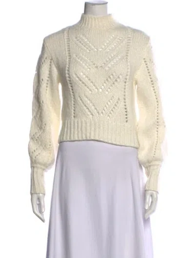 Pre-owned Red Valentino Mock Neck Sweater In Neutral