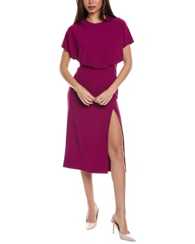 Red Valentino Mohair & Wool-blend Midi Dress In Purple