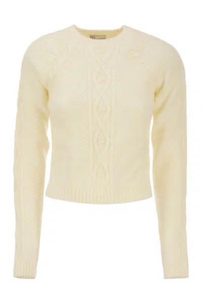 Red Valentino Mohair-blend Crew Neck In Ivory