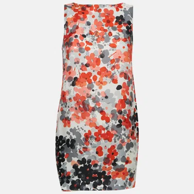 Pre-owned Red Valentino Multicolor Floral Print Bow Detail Mini Dress S