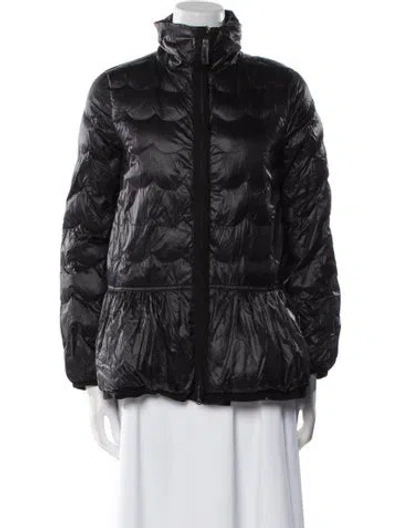 Pre-owned Red Valentino Nylon Down Coat In Black