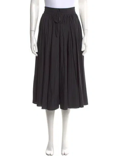 Pre-owned Red Valentino Nylon Midi Length Skirt In Black
