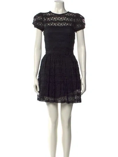Pre-owned Red Valentino Nylon Mini Dress In Black