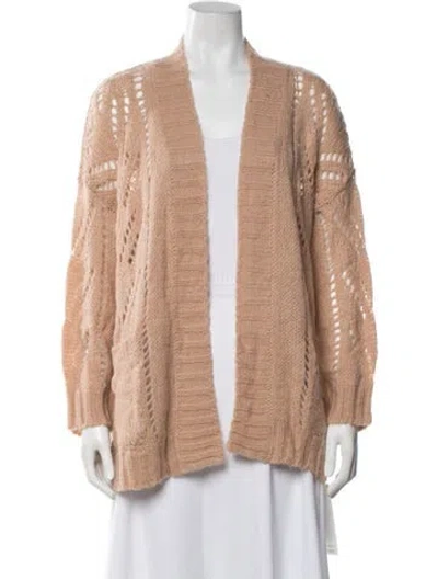 Pre-owned Red Valentino Open Front Sweater W/ Tags In Neutrals