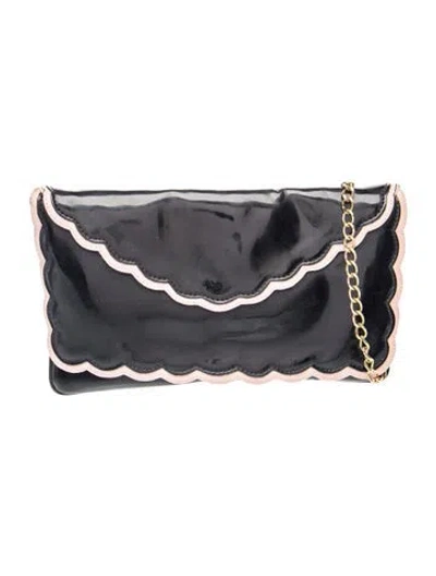 Pre-owned Red Valentino Patent Leather Clutch In Blue