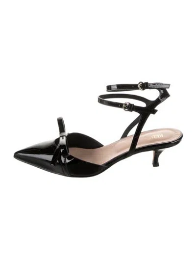 Pre-owned Red Valentino Patent Leather Pumps In Black