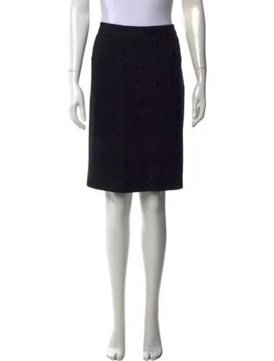 Pre-owned Red Valentino Patterned Knee-length Skirt In Black
