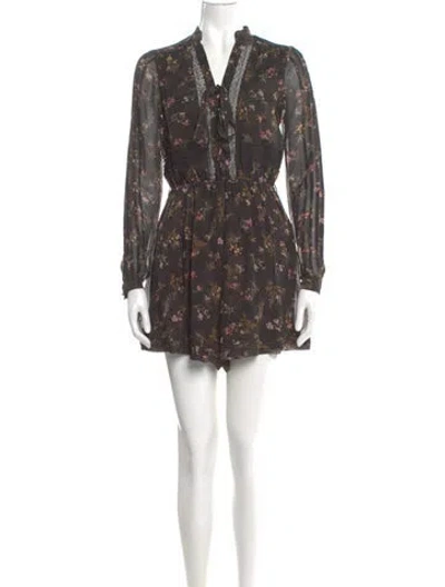 Pre-owned Red Valentino Patterned Midi Length Dress In White