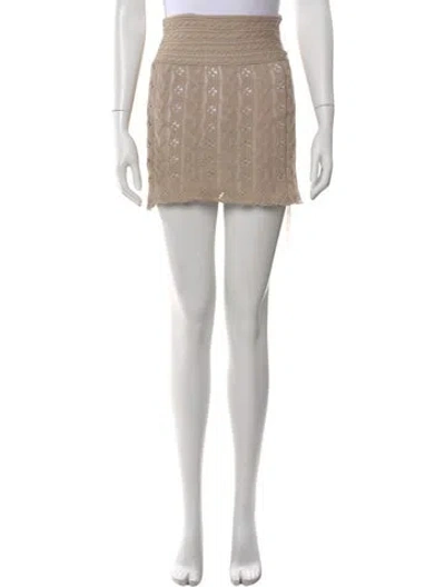 Pre-owned Red Valentino Patterned Mini Skirt In Neutral