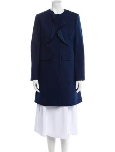 Pre-owned Red Valentino Peacoat In Blue