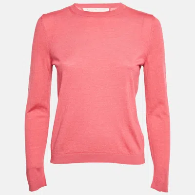 Pre-owned Red Valentino Pink Knit Crewneck Sweater M