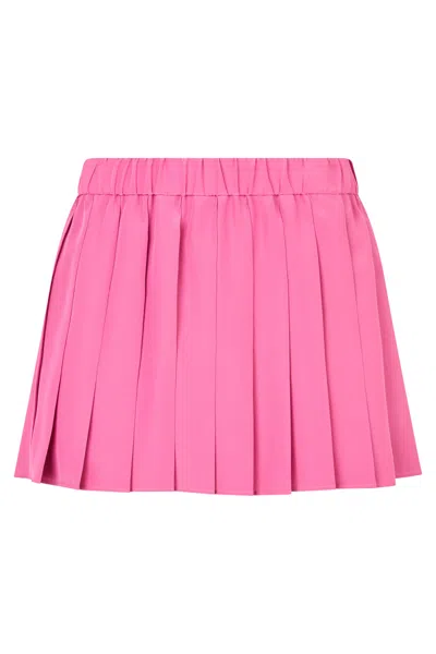 Red Valentino Pink Pleated Short Skirt, Minimal And Elegant.