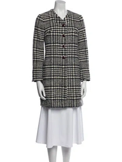 Pre-owned Red Valentino Plaid Print Coat