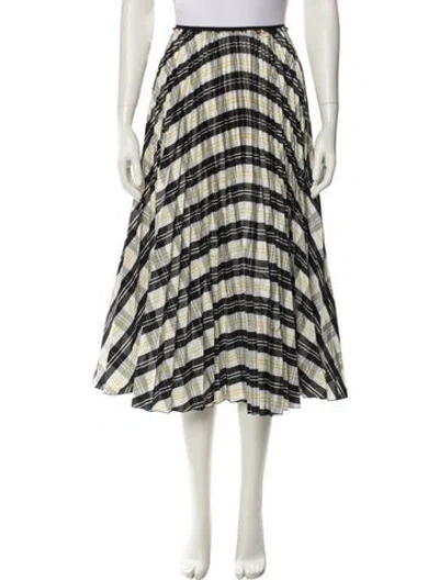 Pre-owned Red Valentino Plaid Print Midi Length Skirt In Multi