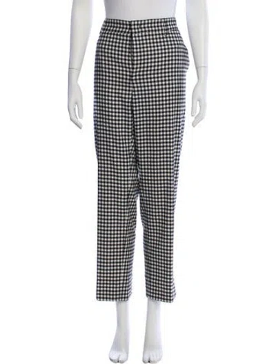 Pre-owned Red Valentino Plaid Print Straight Leg Pants In Multi