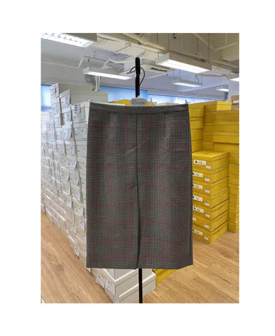 Red Valentino Plaid Skirt In Black