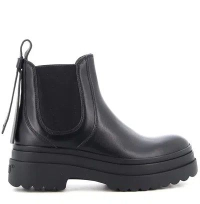 Red Valentino Platform Ankle Boots In Black
