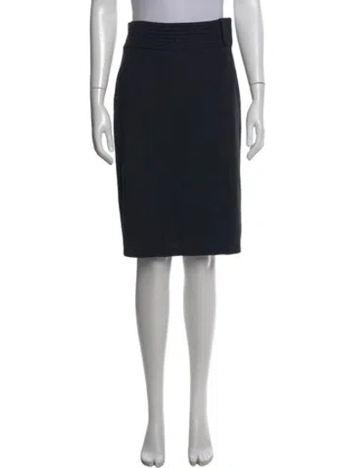 Pre-owned Red Valentino Pleated Accents Knee-length Skirt In Black