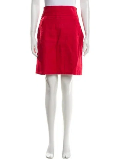 Pre-owned Red Valentino Pleated Accents Knee-length Skirt In Red