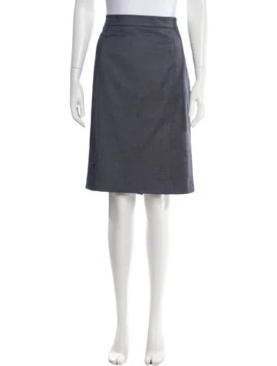 Pre-owned Red Valentino Pleated Accents Knee-length Skirt W/ Tags In Blue