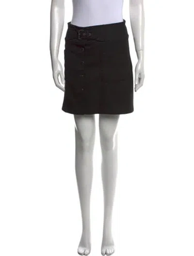 Pre-owned Red Valentino Pleated Accents Mini Skirt In Black