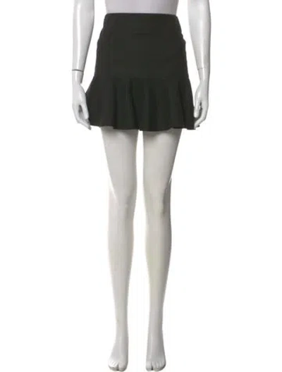 Pre-owned Red Valentino Pleated Accents Mini Skirt In Black