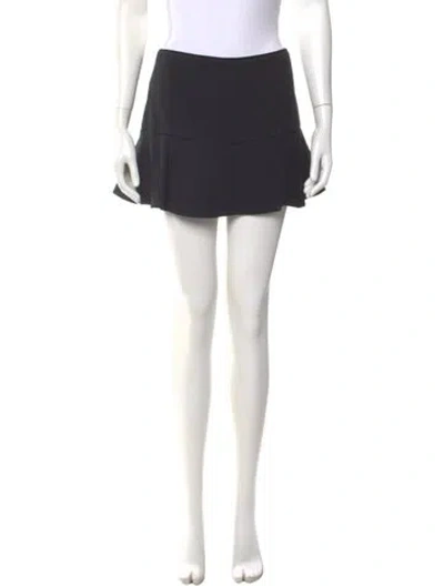 Pre-owned Red Valentino Pleated Accents Mini Skirt In Blue