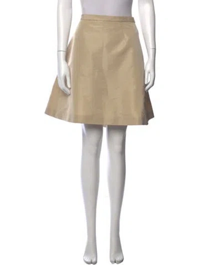 Pre-owned Red Valentino Pleated Accents Mini Skirt In Neutral