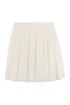 RED VALENTINO RED VALENTINO PLEATED COTTON-BLEND SHORTS