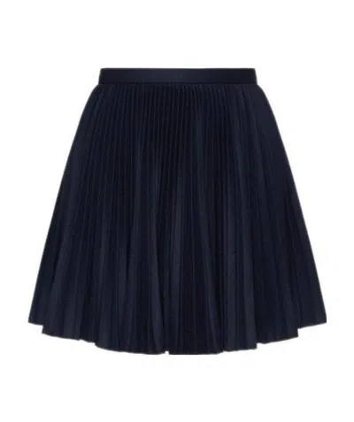 Red Valentino Pleated Detail Shorts In Black