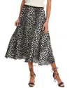 Red Valentino Pleated Maxi Dress In Black