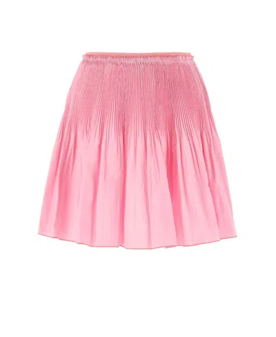 Red Valentino Pleated Mini Skirt In Pink