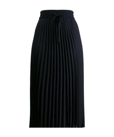 Red Valentino Pleated Skirt In Black