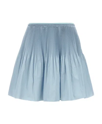 Red Valentino Pleated Skirts In Blue