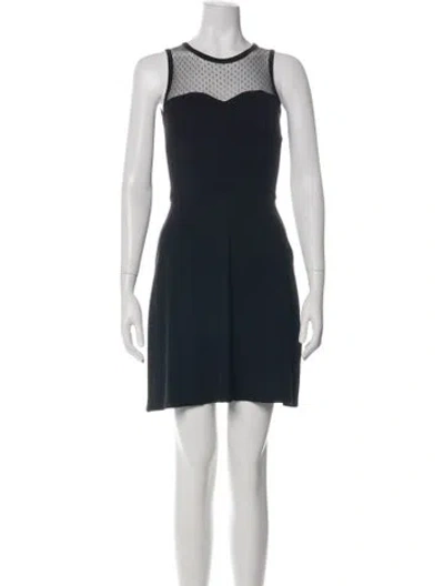 Pre-owned Red Valentino Polka Dot Print Mini Dress In Black