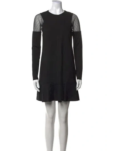 Pre-owned Red Valentino Polka Dot Print Mini Dress In Black