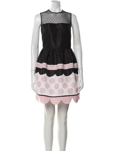 Pre-owned Red Valentino Polka Dot Print Mini Dress In Multi