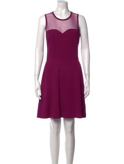 Pre-owned Red Valentino Polka Dot Print Mini Dress In Purple