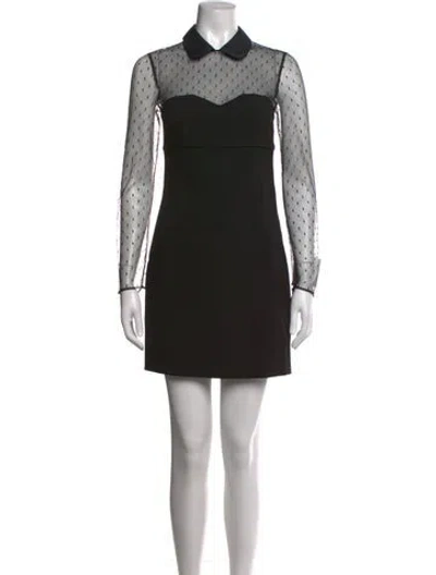 Pre-owned Red Valentino Polka Dot Print Mini Dress W/ Tags In Black