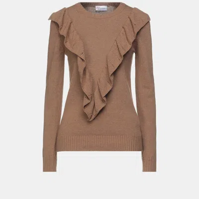 Pre-owned Red Valentino Polyamid Sweater Xl In Beige