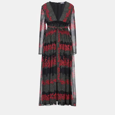 Pre-owned Red Valentino Polyester Midi Dress 40