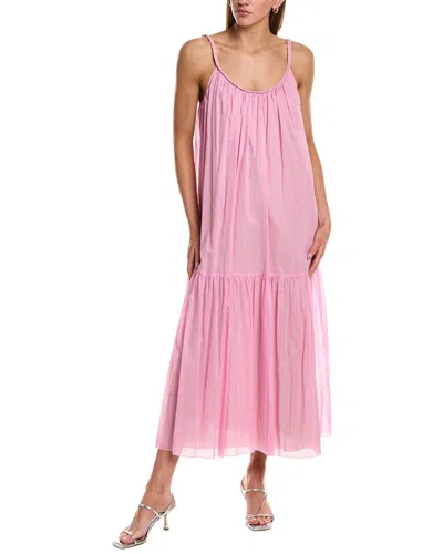 Red Valentino Poplin Midi Dress In Brown